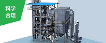 生產(chǎn)工藝流程科學(xué)合理：原料提升運輸至頂部破碎、篩分、磨刷、加濕、出料，在重力作用下，滑溜下落，減少了皮帶輸送機的使用，減少系統(tǒng)開口，提升除塵效果，降低系統(tǒng)噪音。